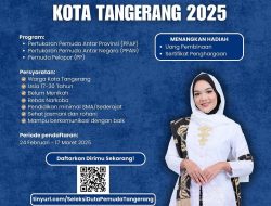 Dibuka Pendaftaran Seleksi Duta Pemuda Kota Tangerang 2025
