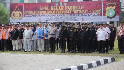 Apel Gelar Pasukan, Pemkot Tangerang dan Polres Metro Tangerang Kota Jamin Kenyamanan serta Keamanan Pemudik