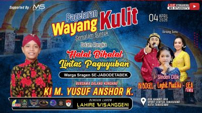 Halal Bihalal Paguyuban Sragen Adakan Pagelaran Wayang Kulit Semalam Suntuk di Gor Nambo Kota Tangerang