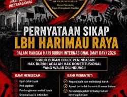Pernyataan Sikap LBH Harimau Raya