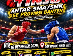 Ajang Tinju Pelajar SMA/SMK Banten Akan Digelar di Gor Nambo Kota Tangerang